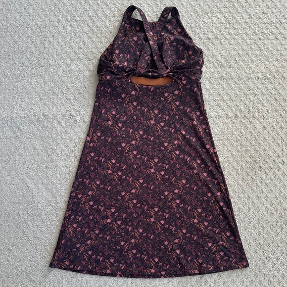 Patagonia Magnolia Spring A-Line Floral Dress Brown/Pink Small Outdoors Travel - Picture 8 of 14